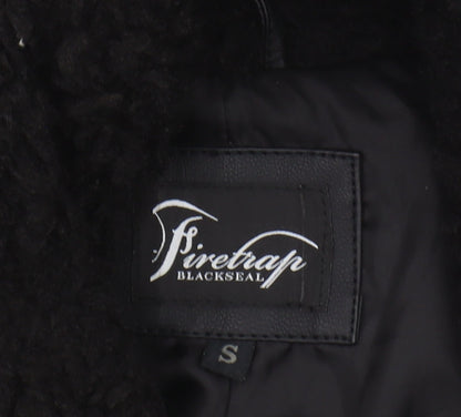 Firetrap Women's Black Faux Fur Mid-Length Jacket (S)