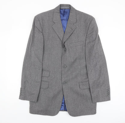 Mens UK Size 38 Daniel Hechter Regular Grey Suit Jacket