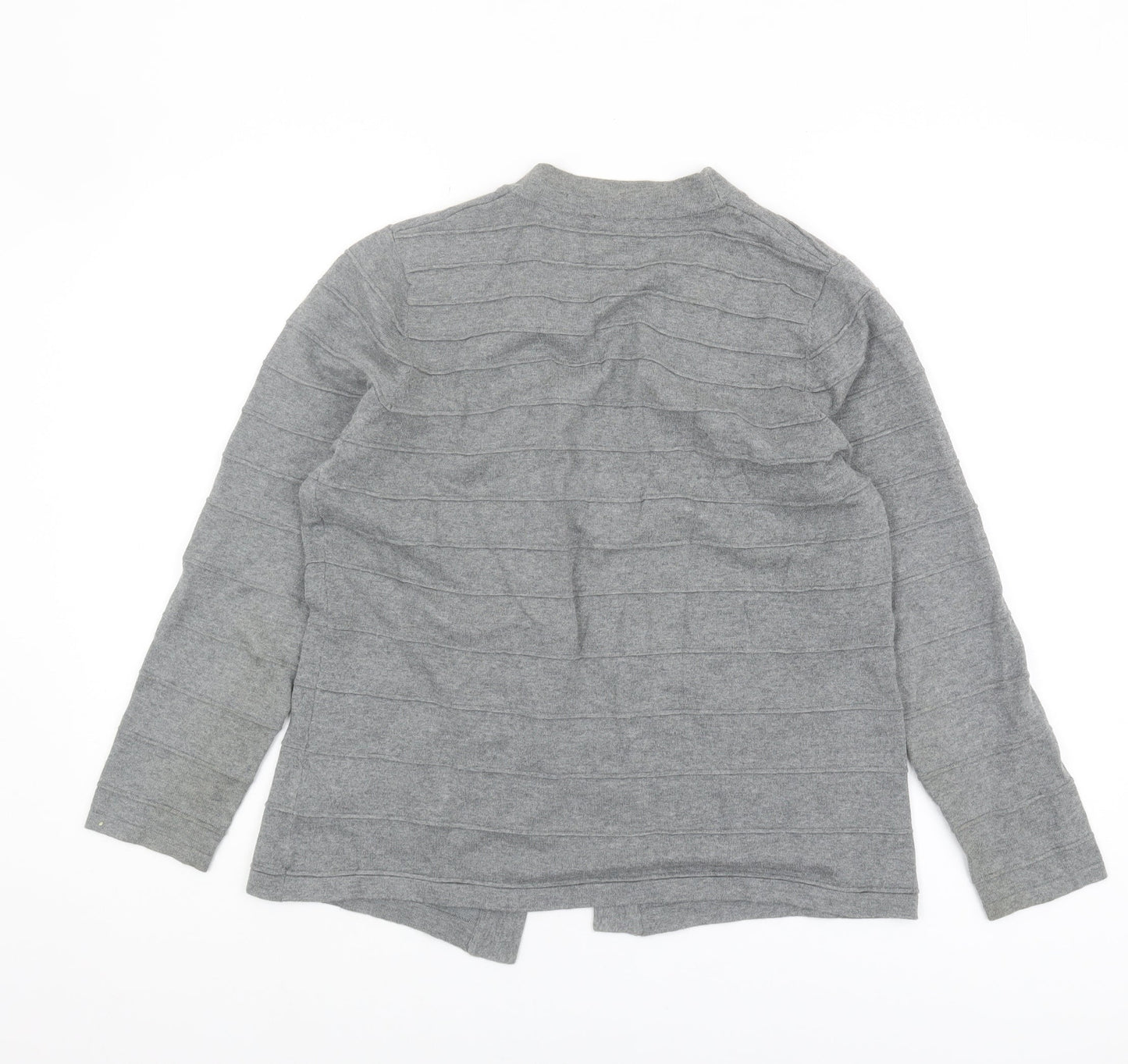 Eastex Women’s Grey Long Sleeve Open Front Cardigan Size 12