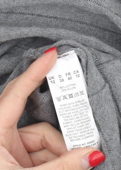 Eastex Women’s Grey Long Sleeve Open Front Cardigan Size 12