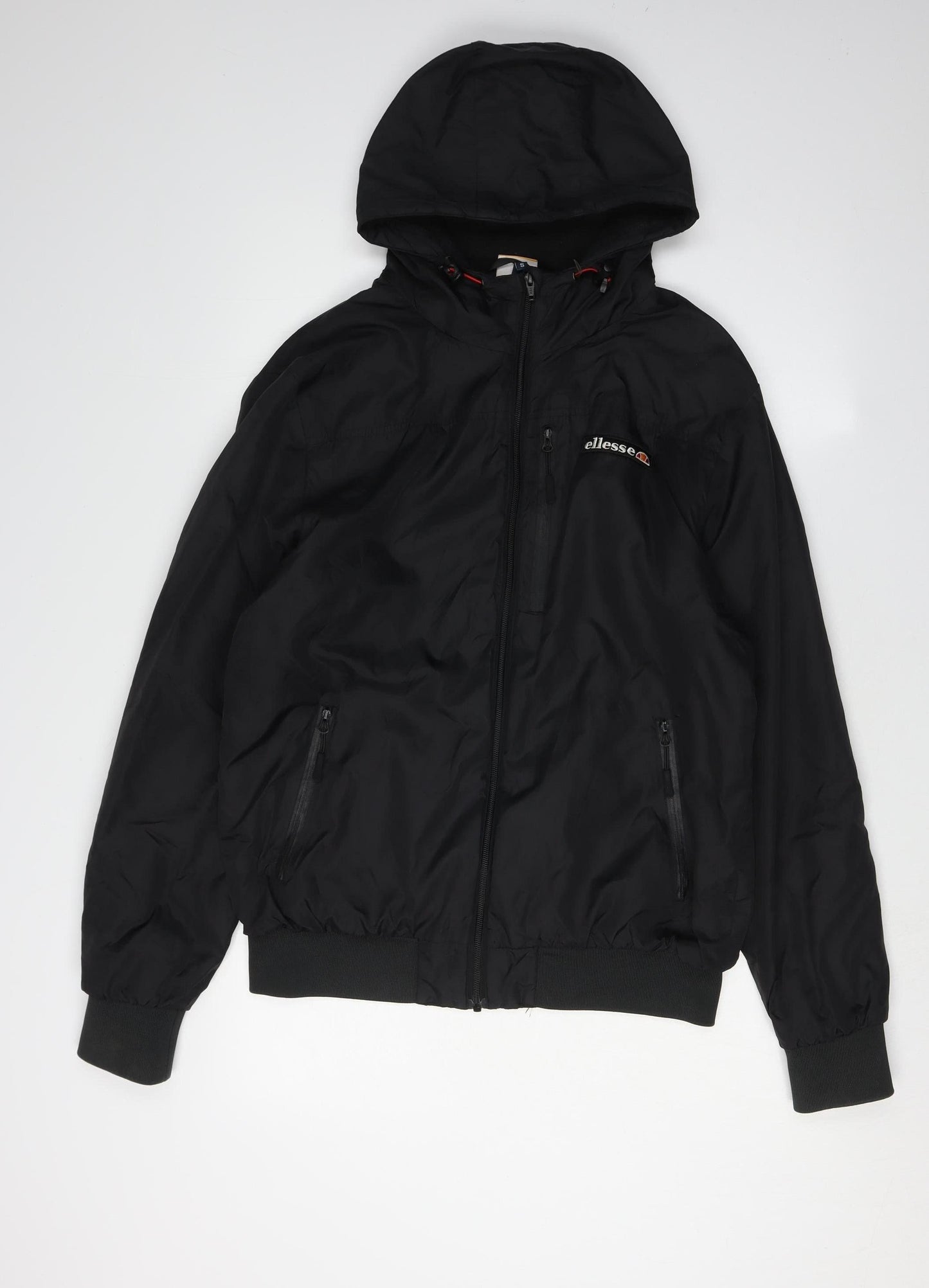 Mens UK Size S ellesse Black Windbreaker Coat