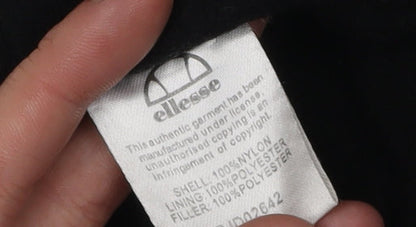 Mens UK Size S ellesse Black Windbreaker Coat