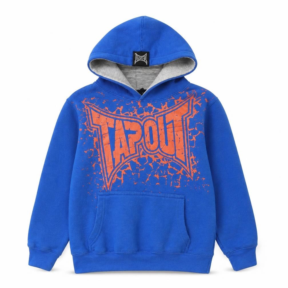 Front view of Tapout boys’ blue pullover hoodie -, size 7-8, years