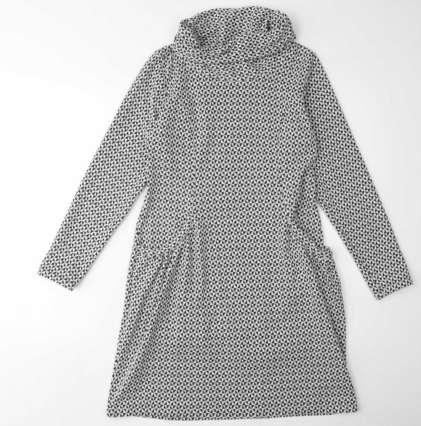 James Lakeland Womens Geometric Knit Shift Dress, Size 12