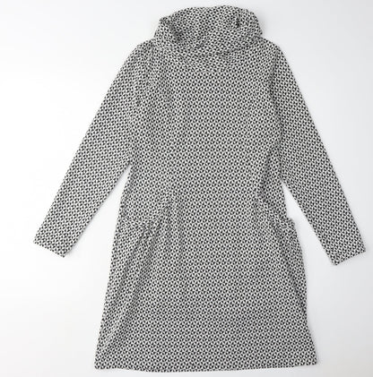 James Lakeland Womens Geometric Knit Shift Dress, Size 12