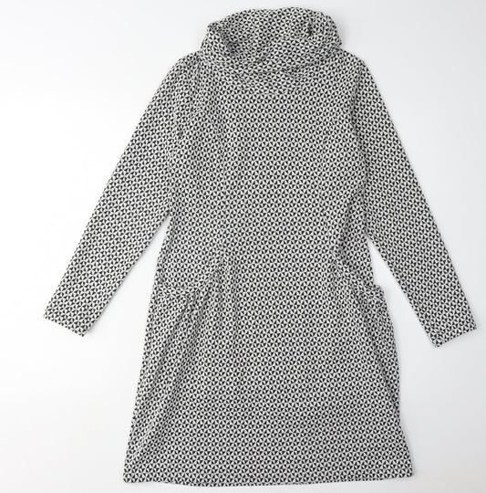 James Lakeland Womens Geometric Knit Shift Dress, Size 12