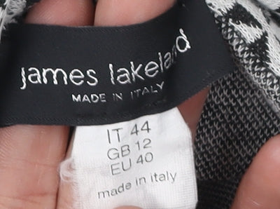 James Lakeland Womens Geometric Knit Shift Dress, Size 12