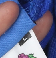 Superman Men's Blue Pullover Logo Hoodie L