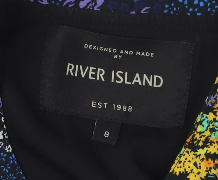 Womens UK Size 8 River Island Multicoloured Bomber Jacket