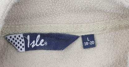 Womens UK Size L Isle Beige Basic Jacket