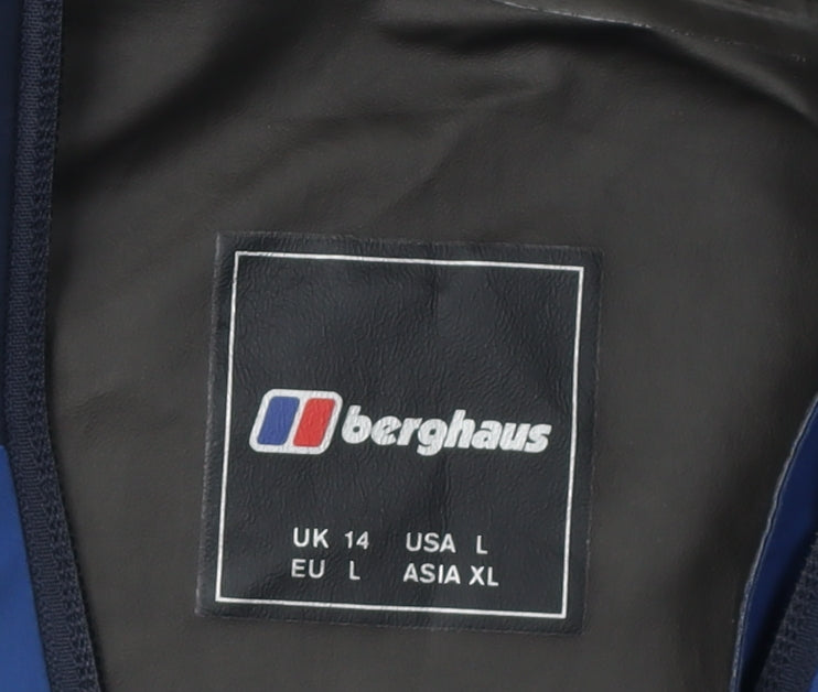 Womens UK Size 14 Berghaus Blue Rain Coat