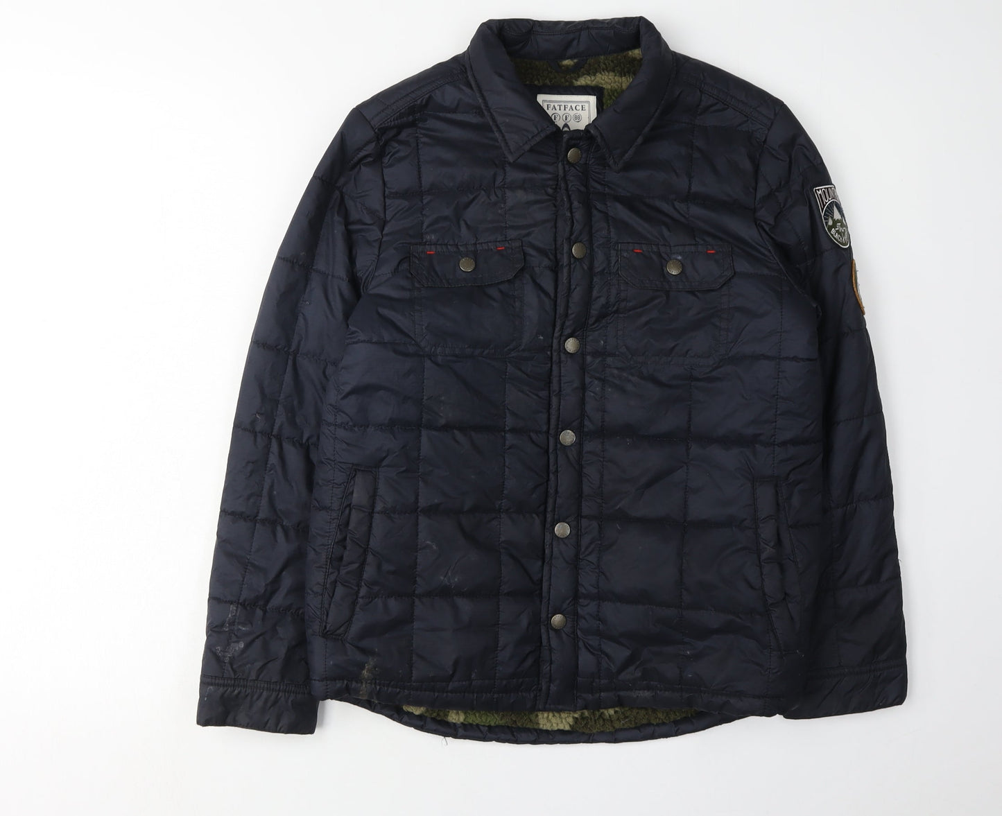 FatFace Boys Blue Puffer Jacket 10-11 Years Lined Lightweight
