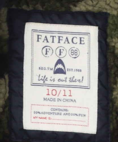 FatFace Boys Blue Puffer Jacket 10-11 Years Lined Lightweight