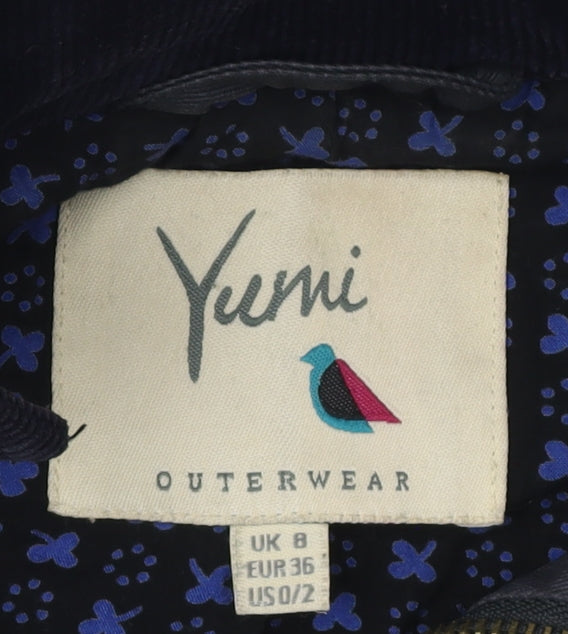 Womens UK Size 8 Yumi Black Anorak Coat