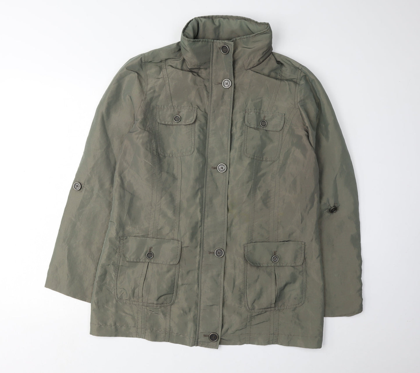 Maine New England Women's Green Military Jacket Size 14