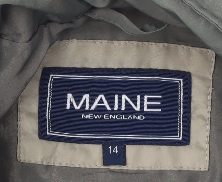 Maine New England Women's Green Military Jacket Size 14