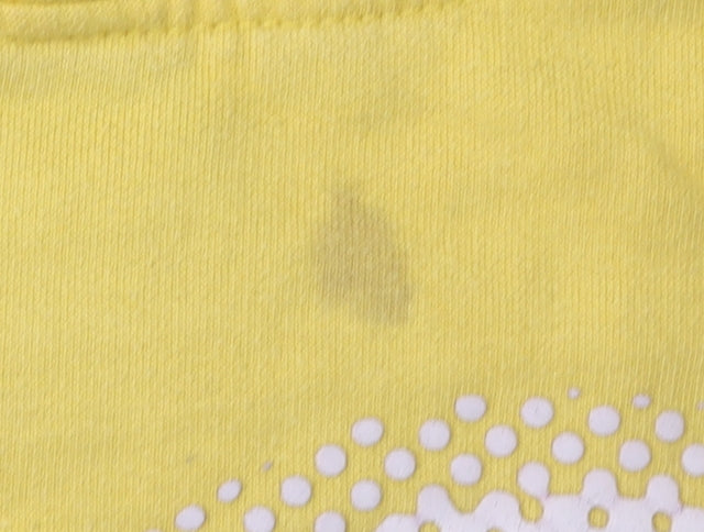 Mens UK Size L Crosshatch Yellow Pullover Hoodie