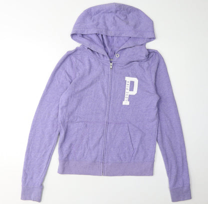 Victoria's Secret PINK Women's Purple Full Zip Hoodie - M