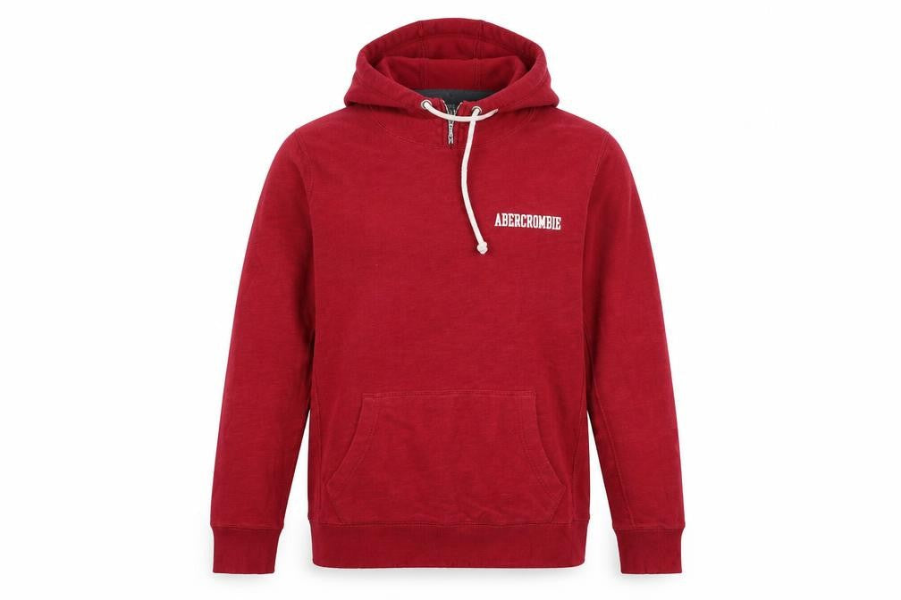 Mens UK Size S Abercrombie & Fitch Red Pullover Hoodie