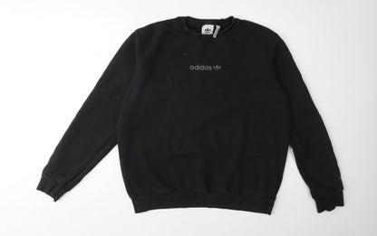 Adidas Men's Black Logo Sweatshirt, Size M