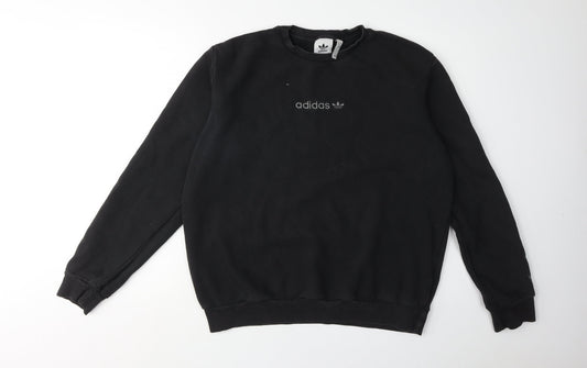 Adidas Men's Black Logo Sweatshirt, Size M