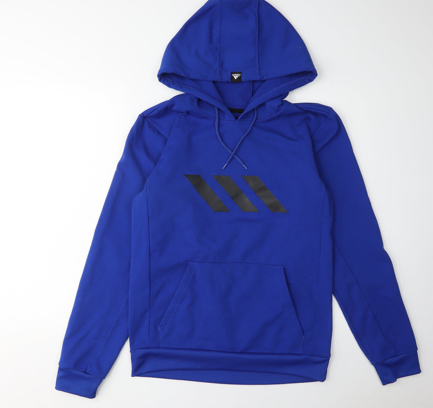 Adidas Men's Blue S Hoodie, Pullover with Logo, Gym Wear