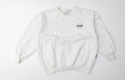 Chuck White Unisex Sweatshirt, Size S, Cotton, New