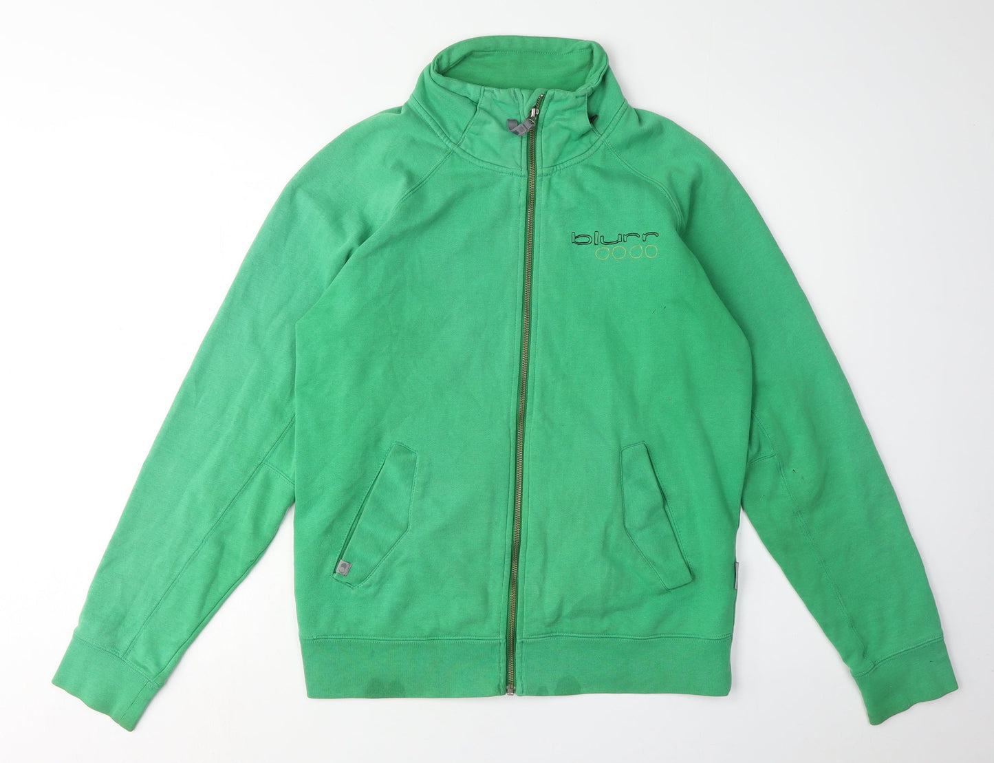 Blurr Men's Green Full Zip Sweatshirt Small