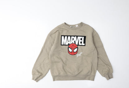 H&M Boys Beige Marvel Sweatshirt 9-10 Years