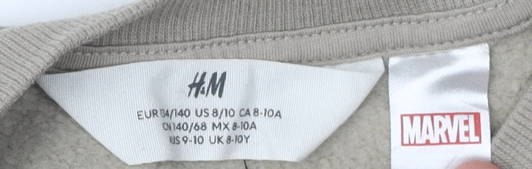 H&M Boys Beige Marvel Sweatshirt 9-10 Years