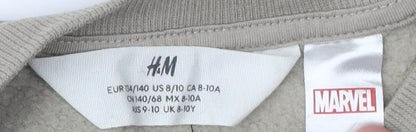 H&M Boys Beige Marvel Sweatshirt 9-10 Years