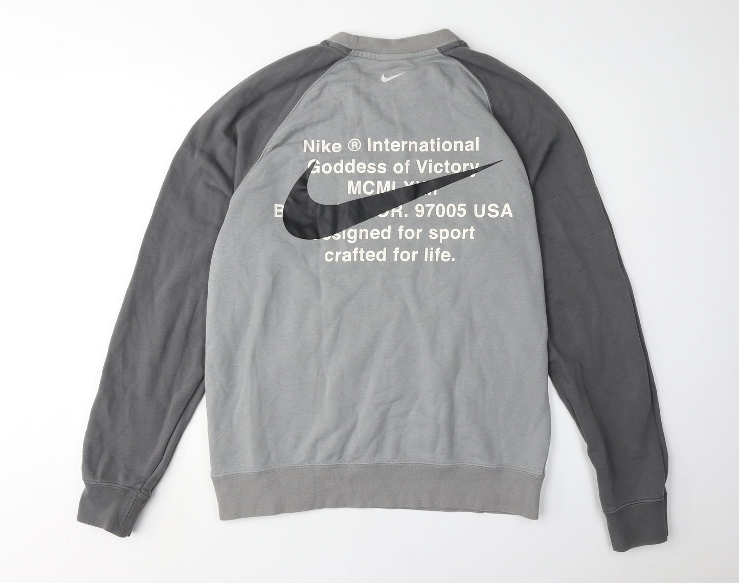 Mens UK Size M Nike Grey Pullover Sweatshirt