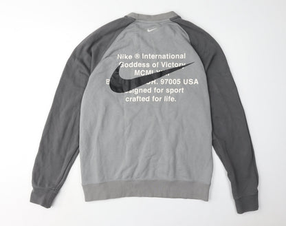 Mens UK Size M Nike Grey Pullover Sweatshirt