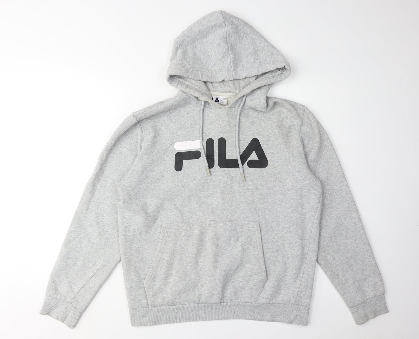 Mens UK Size S FILA Grey Pullover Hoodie