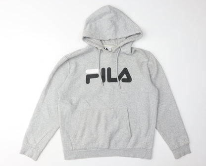 Mens UK Size S FILA Grey Pullover Hoodie