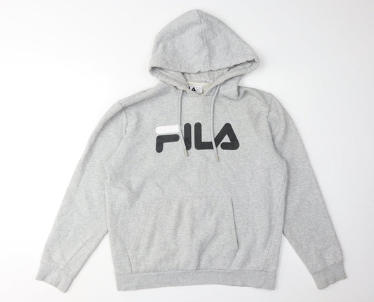 Mens UK Size S FILA Grey Pullover Hoodie