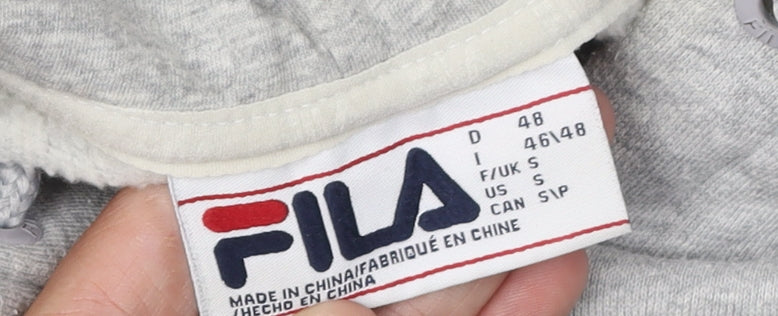 Mens UK Size S FILA Grey Pullover Hoodie