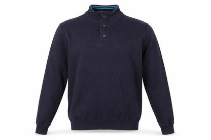Joseph Turner Blue Henley Sweatshirt Men Large