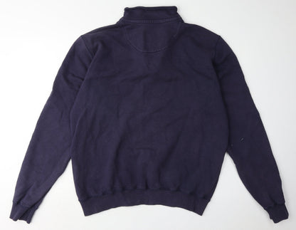 Joseph Turner Blue Henley Sweatshirt Men Large