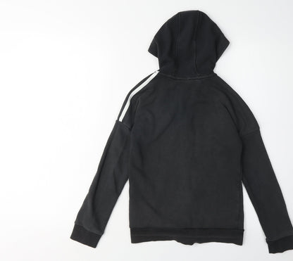Adidas Boys Black Hoodie Full Zip Size 4 Years Sportswear