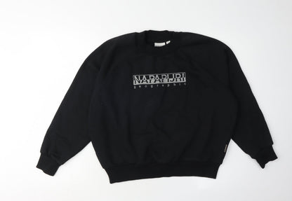 Napapijri Unisex Black Logo Sweatshirt XS