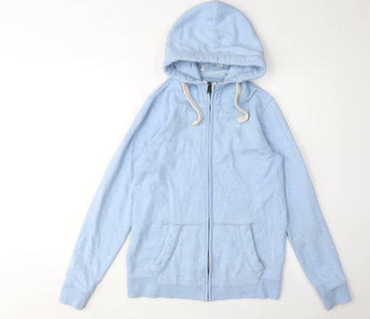 Womens UK Size 8 FatFace Blue Full Zip Hoodie