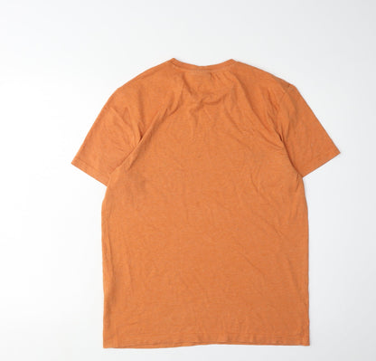 Lyle & Scott Men's Orange Crew Neck T-Shirt - Size S