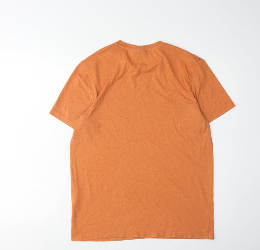 Lyle & Scott Men's Orange Crew Neck T-Shirt - Size S