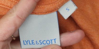 Lyle & Scott Men's Orange Crew Neck T-Shirt - Size S