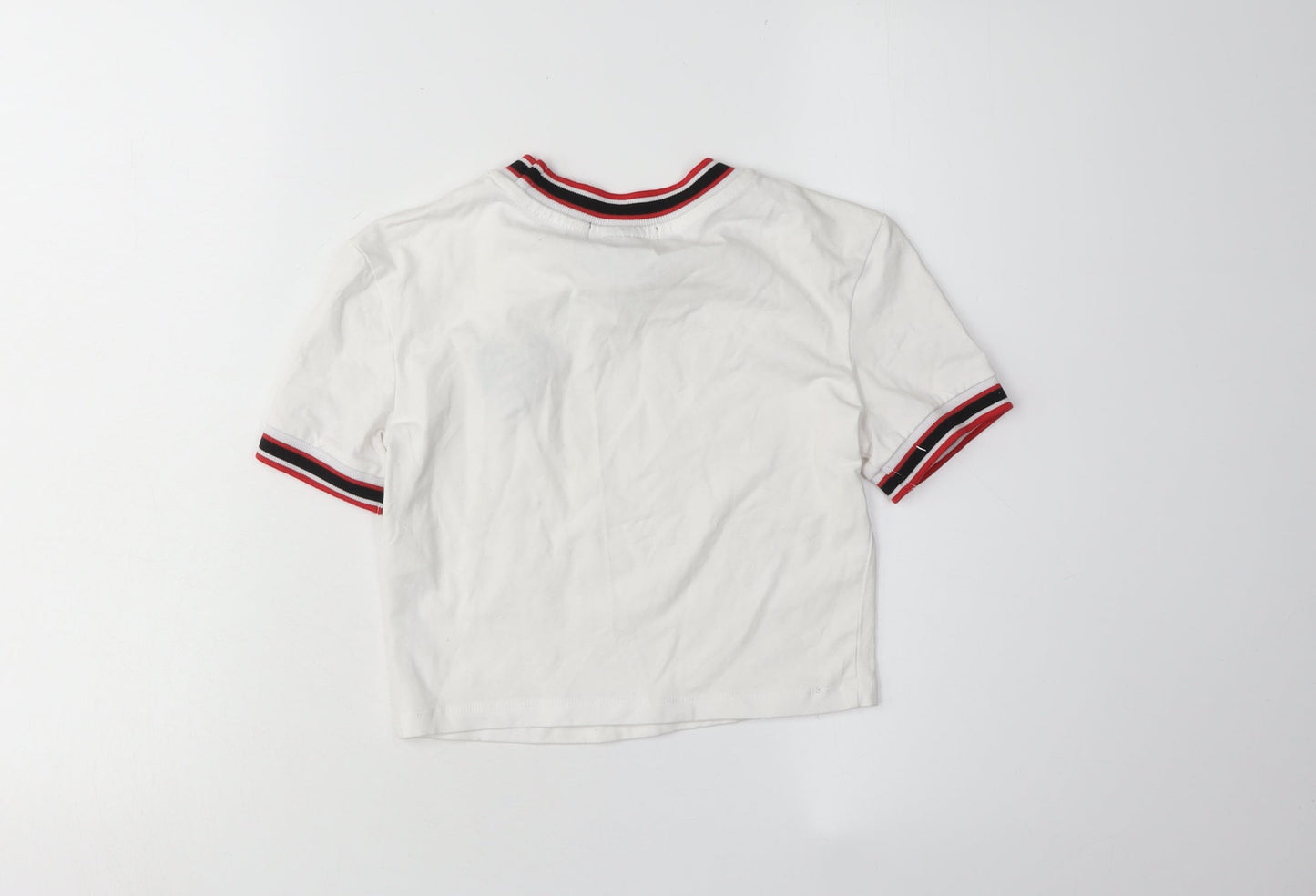 Bershka Disney Ringer T-Shirt, Unisex Adults, White, S