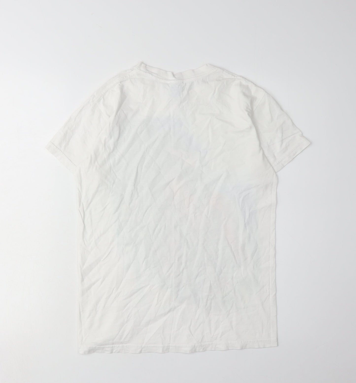 Mens UK Size S Gildan White  T-Shirt