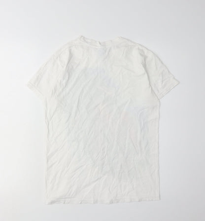 Mens UK Size S Gildan White  T-Shirt