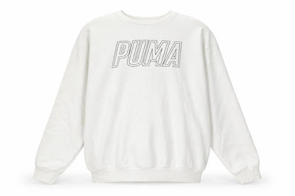Womens UK Size L PUMA White Pullover Sweatshirt
