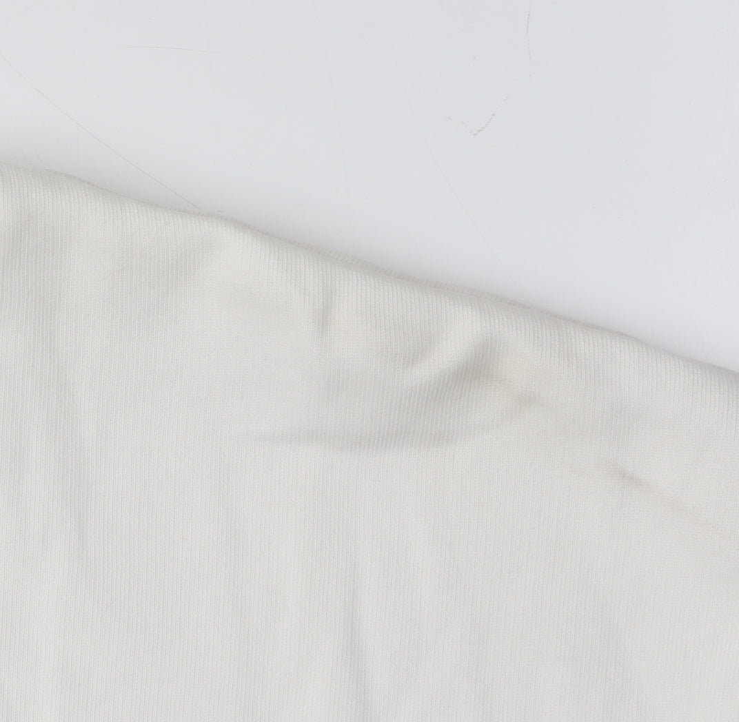 Puma Women's White Logo Sweatshirt L Pullover Crew